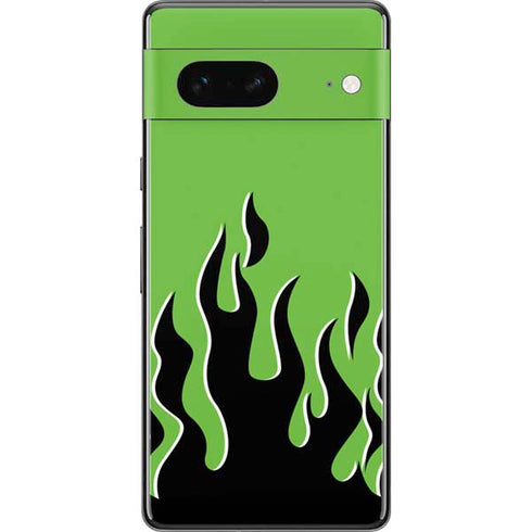 Green Flames Pixel Skins